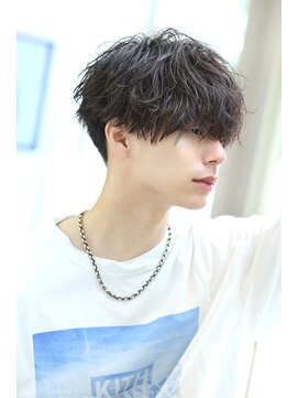リップス 表参道店(LIPPS) 前下がり【無造作マッシュ】重め前髪　刈り上げツーブロック