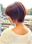 30代40代大人女性/前髪ありショートボブ/ショートヘア/髪質改善