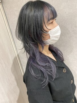 リアイス(Re:ICE) ブルーパープルインナーカラーロングウルフ