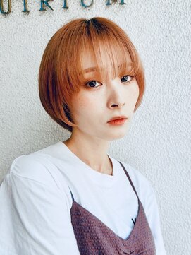ビュートリアム ギンザ(BEAUTRIUM) 大人可愛い30代40代50代オレンジカラーショートボブ丸みショート