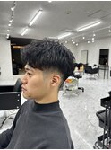 短髪アップバング