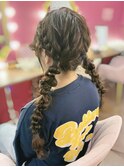 ツイン編み下ろし
