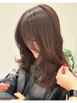 ジーナ 福岡天神(Zina) ＊髪質改善＊大人ガーリーレイヤーカット＊ピンク【Zina  福岡】