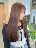 ユーリ(JUURI)&nbsp;マロンブラウン/ブリーチ無しダブルカラー/ロングヘア天神美容室