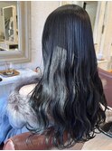 【ブルーブラック】髪質改善カラー/トリートメント/透明感カラー