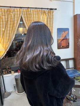 チャプター 問屋町(chapter) ケアブリーチラベンダーベージュカラーレイヤーカット韓国ヘア