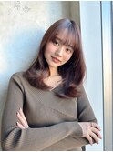 ◎大人綺麗なスタイル 顔まわりカット セミロング ロング