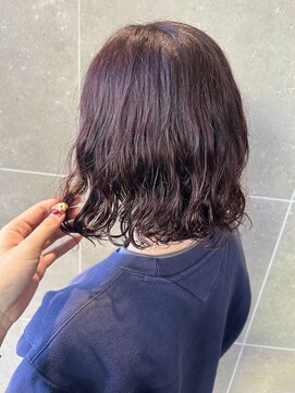 ラシサ(rashisa) ピンクヴァイオレット×ゆるふわパーマ