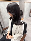 暗髪透明感カラー×アッシュブラック