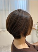 暖色 ショートボブ
