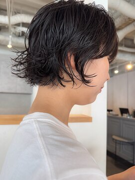 カフ(CAF) CAF 照下 ボブパーマ ゆるめ 夏のヘアアレンジ 大阪