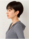 大人ショート 黒髪 前髪カット 顔周りカット 似合わせ 艶髪