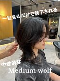 黒髪カタログココアベージュ小顔オリーブグレークラゲヘアー博多