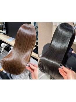 《髪質改善縮毛矯正》で地毛風ストレート♪シャキンと不自然にならず、クセを柔らかくナチュラルに伸ばす！