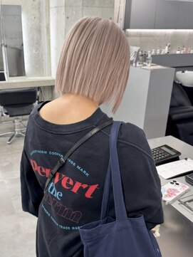 ローレン(Lolen.) 韓国タッセルボブ　ホワイトミルクティー