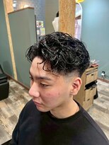 スタンドバーバー 柏(STAND BARBER)&nbsp;MEN’S HAIR/波巻きツイストスパイラル/リバースセンターパート