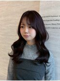 着物ヘア/大人ガーリー/ダークアッシュ/似合わせカット/渋谷