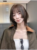 前髪カット顔周りレイヤーウルフカットショート_F51212