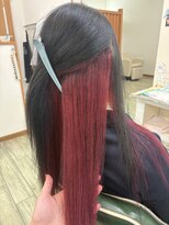 ラグゼ ヘア カミヤ luxe hair CAMIYA 掛川店&nbsp;インナーカラー レッド