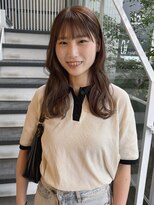 オブ ヘアー 自由が丘 ウエスト(Of HAIR WEST)&nbsp;オリーブベージュ　ミディアムレイヤー　韓国ボブ　韓国レイヤー