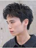 原宿短髪スパイキーショートルーズパーマシャドウパーマ刈り上げ