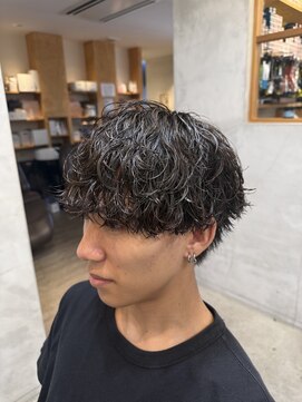 メンズクル(men's quru.) シャドウパーマ波巻きシャドウメンズパーマメンズカット春日井駅