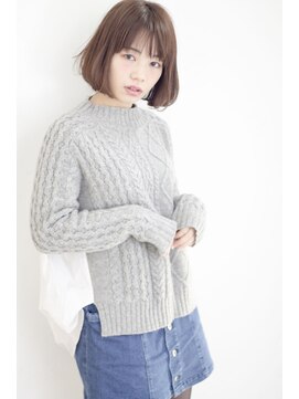 ヘアーサロン リノ(Hair Salon Lino) 顎下１カールボブ　モノトーンアッシュ【五反田 Lino】