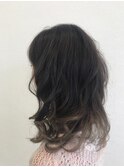 グラデーションカラー/レイヤーロング/シルキーベージュ/20代