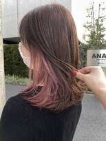 アクアオモテサンドウ(ACQUA omotesando)&nbsp;＊ブリーチなしミルクティーベージュ×インナーカラーピンク