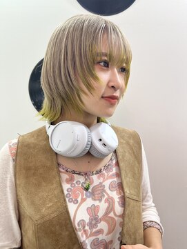 デート 下北沢(DATE) ダブルカラーミルクティーベージュカラーケアブリーチハイトーン
