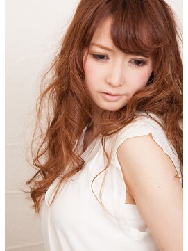 クラク 笹塚店(KURAKU) 小顔カットモテ髪ココアベージュデジタルパーマ薄めバング美髪