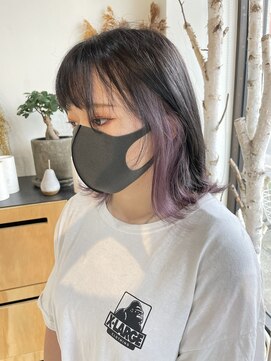 ノア(noa.) くすみパープルインナーカラー