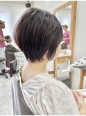 ふんわりショート/アースカラー/30代40代50代60代
