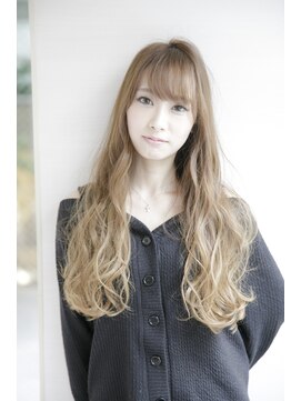 ルルディ バイ アフロディーテ銀座(luludi by APHRODITE) 黒髪/グレーベージュ/レイヤーロング/前髪パーマ/銀座