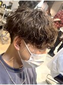 波巻きパーマメンズパーマメンズヘアツーブロックツイストパーマ