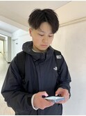 アップバングショート センターパート 眉毛 ツイスト