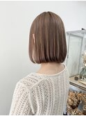 ミルクティカラーボブ(ブリーチあり)