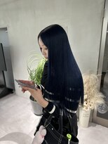 スイ 松戸(SUI)&nbsp;ネイビーブルー♪【松戸/ブリーチ/ケアブリーチ】