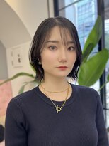 サンド 大阪梅田(sand)&nbsp;@haru__sand ボブルフ/黒髪/ネビージュ/小顔/ワンレン/大阪梅田