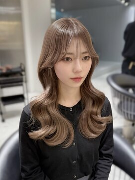 ロンドウル 熊本(Lond ulu) ウェーブミディアムメルティカラー×ブリーチなし韓国【熊本】