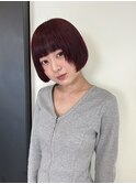 ミニボブショート Deep red