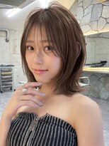 サイン 表参道(SIGN)&nbsp;韓国ヘアグレージュカラーブリーチ無し髪質改善イヤリングカラー