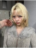 天神大名レイヤーカットデザインカラーブリーチ