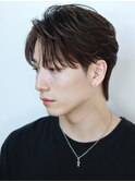 ハイトーンカラーフェザーパーマニュアンスパーマセンターパート