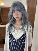 リヴ ウメダ(LIV umeda)&nbsp;アイスブルー/水色カラー/トリプルカラー/色落ち綺麗/梅田