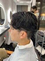 アオアクア 新越谷店(AO-AQUA)&nbsp;ニュアンスパーマ,メンズ刈り上げ,こなれ感,時短セット,黒髪男子