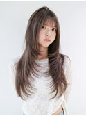 前髪カット顔周りレイヤーフェイスフレーミング_F21062