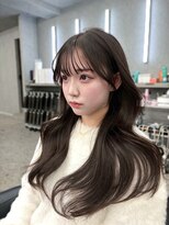 ボタン コロン 表参道 原宿(VOTAN COLON) 【木串楽人】顔周りカット/マロンベージュ/流し前髪