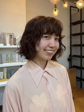 オルセン(OLSEN) ボブ/ パーマ/ブラウン/ボブパーマ/くせ毛風パーマ