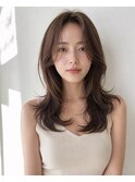 小顔映え柔らかい印象のレイヤーカット